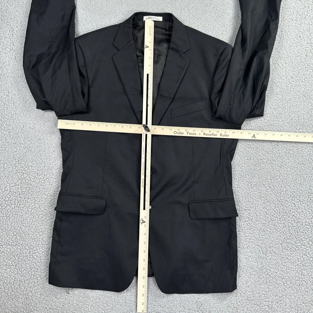 Joseph Abboud Blazer Men 44L Black Super 130s Italian Fabric Loro Piana USA Made